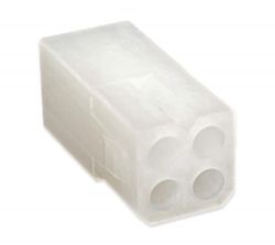 Male .062" Pin & Socket Receptacle Housing, 4 Circuits, 2x2